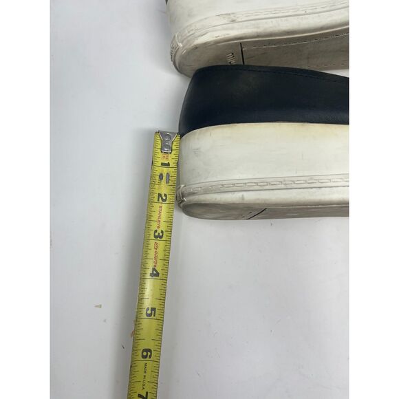 MIU MIU Black Leather Silver Metal Cap Toe Slip On Platform Sneaker EU 38 Italy - Picture 11 of 11